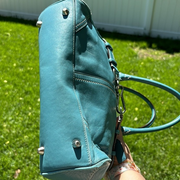 Coach | Hamptons Teal Carryall #F11199 - Picture 9 of 10